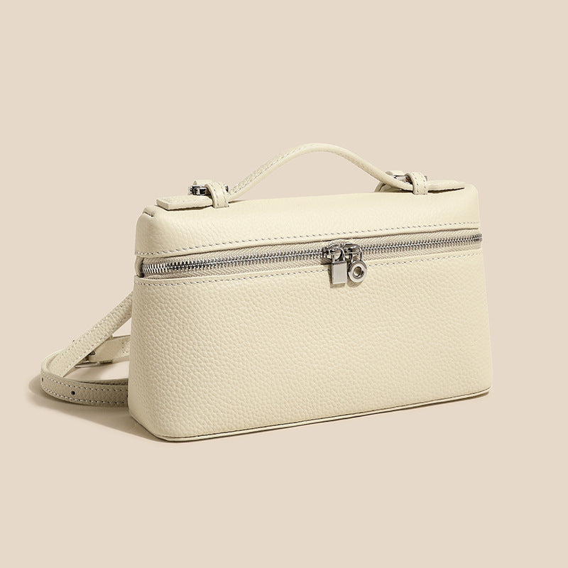 Women's Lunch Box First Layer Cowhide Hand Shoulder Bags