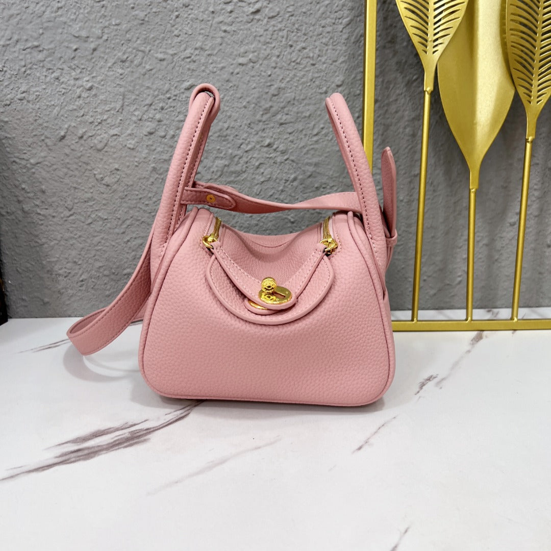 Women's Doctor Genuine Leather Mini Pillow Portable Bucket Bags