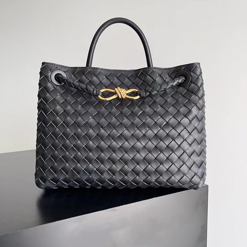 Fashion Woven Large Capacity Versatile Rhombus Tote Bags