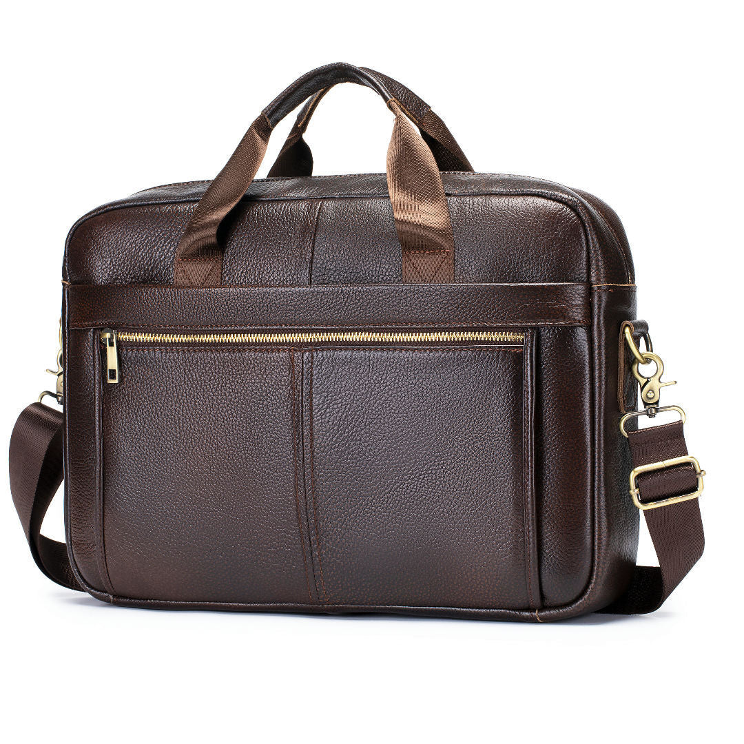 Men's Business Computer Top Layer Leather Men's Briefcases