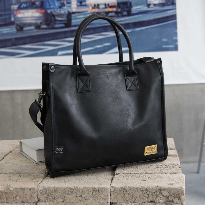Men's Fashion Computer Retro Leather Large Capacity Men's Messenger Bags