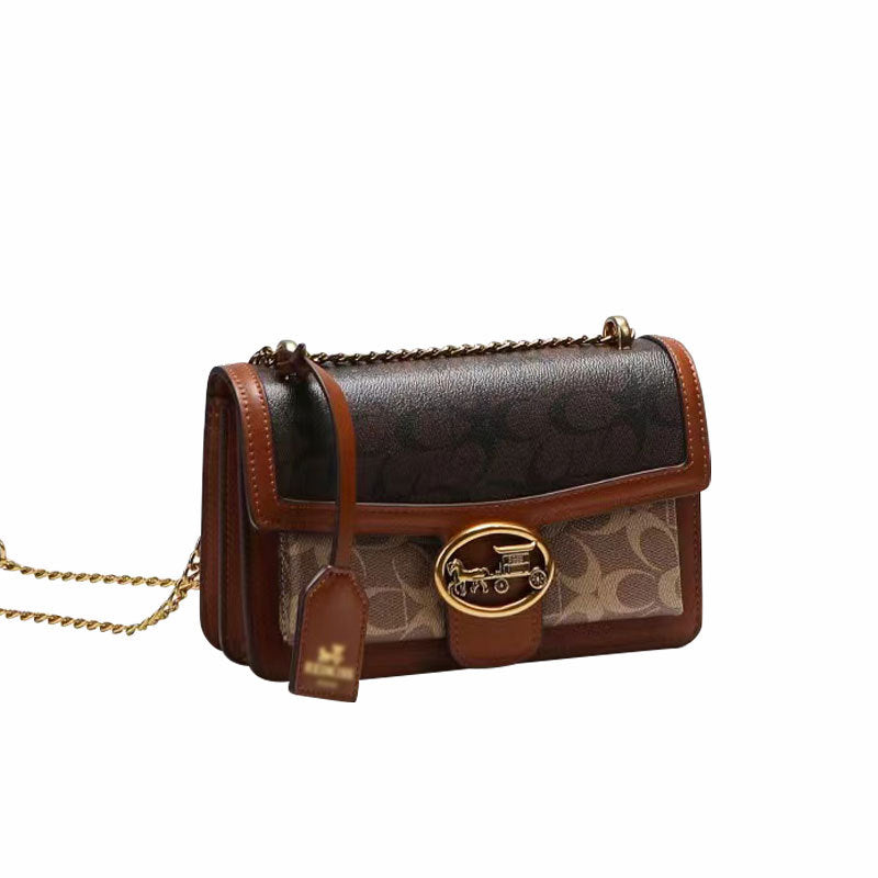 Women's Niche Contrast Color Underarm Presbyopic Chain Small Square Bags