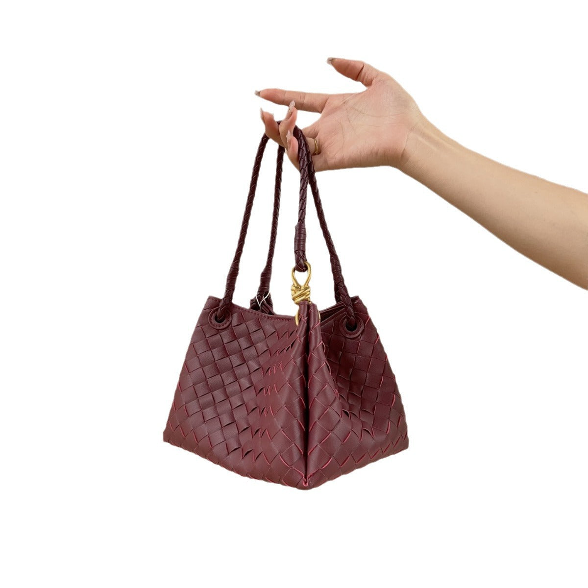 Woven Parachute Shu Portable Vegetable Basket Shoulder Bags