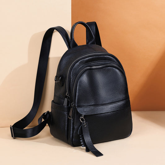 Women's Fashion Autumn Large Capacity Versatile Leather Backpacks