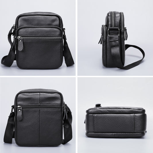Men's Leather Genuine Large Capacity Vertical Fashion Men's Shoulder Bags