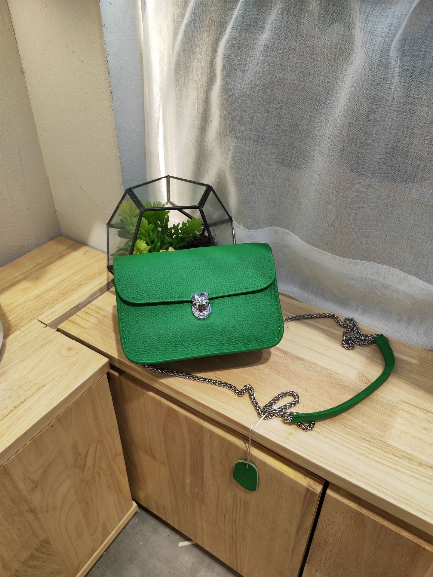 Women's Lychee Pattern Fashion Top Layer Cowhide Shoulder Bags
