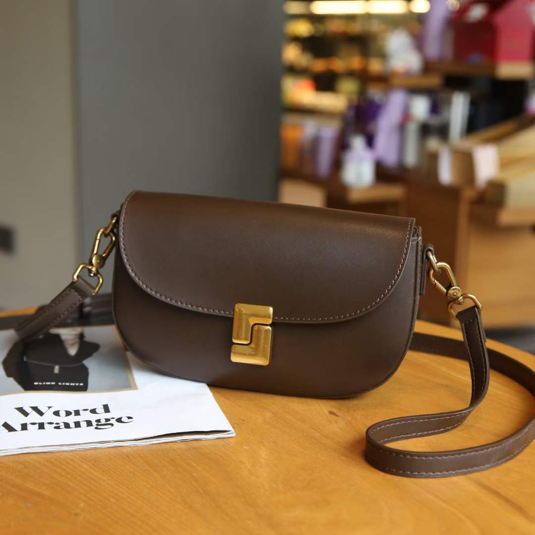 Trendy Saddle Genuine Leather Commute Retro Shoulder Bags