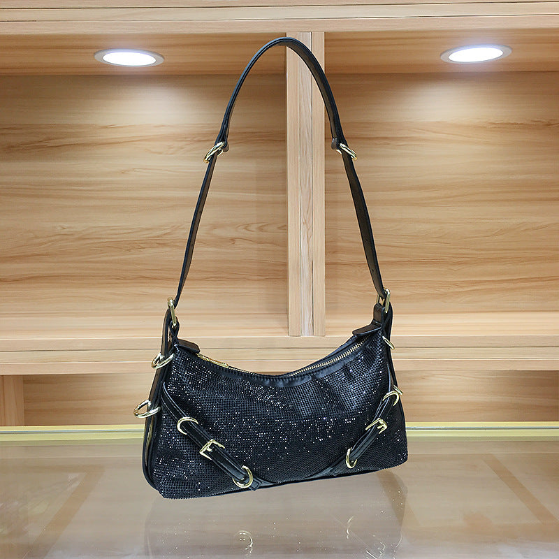 Women's Rhinestone Large Capacity High-grade Exquisite Underarm Shoulder Bags