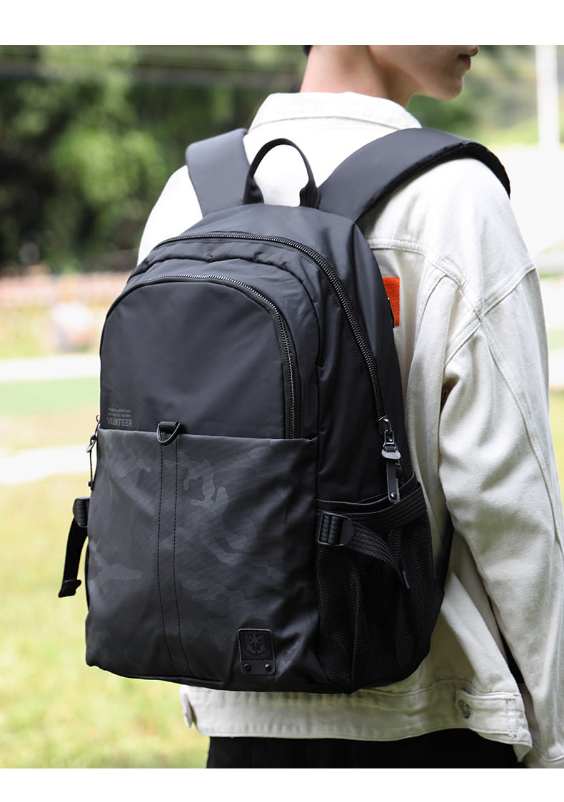 Men's Fashion Oxford Cloth Computer Junior High Backpacks