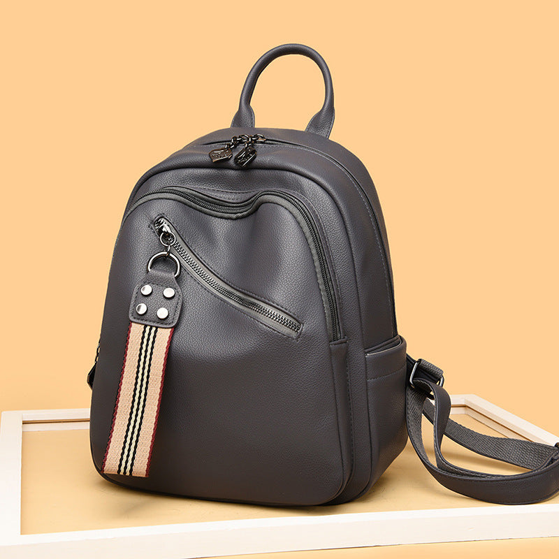 Women's Fashion Korean Style Individual Soft Leather Backpacks