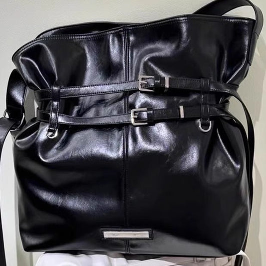 Women's Niche Pleated Double Underarm Commuter Portable Shoulder Bags