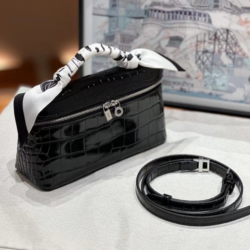 Leather Lunch Box First Layer Cowhide Shoulder Bags