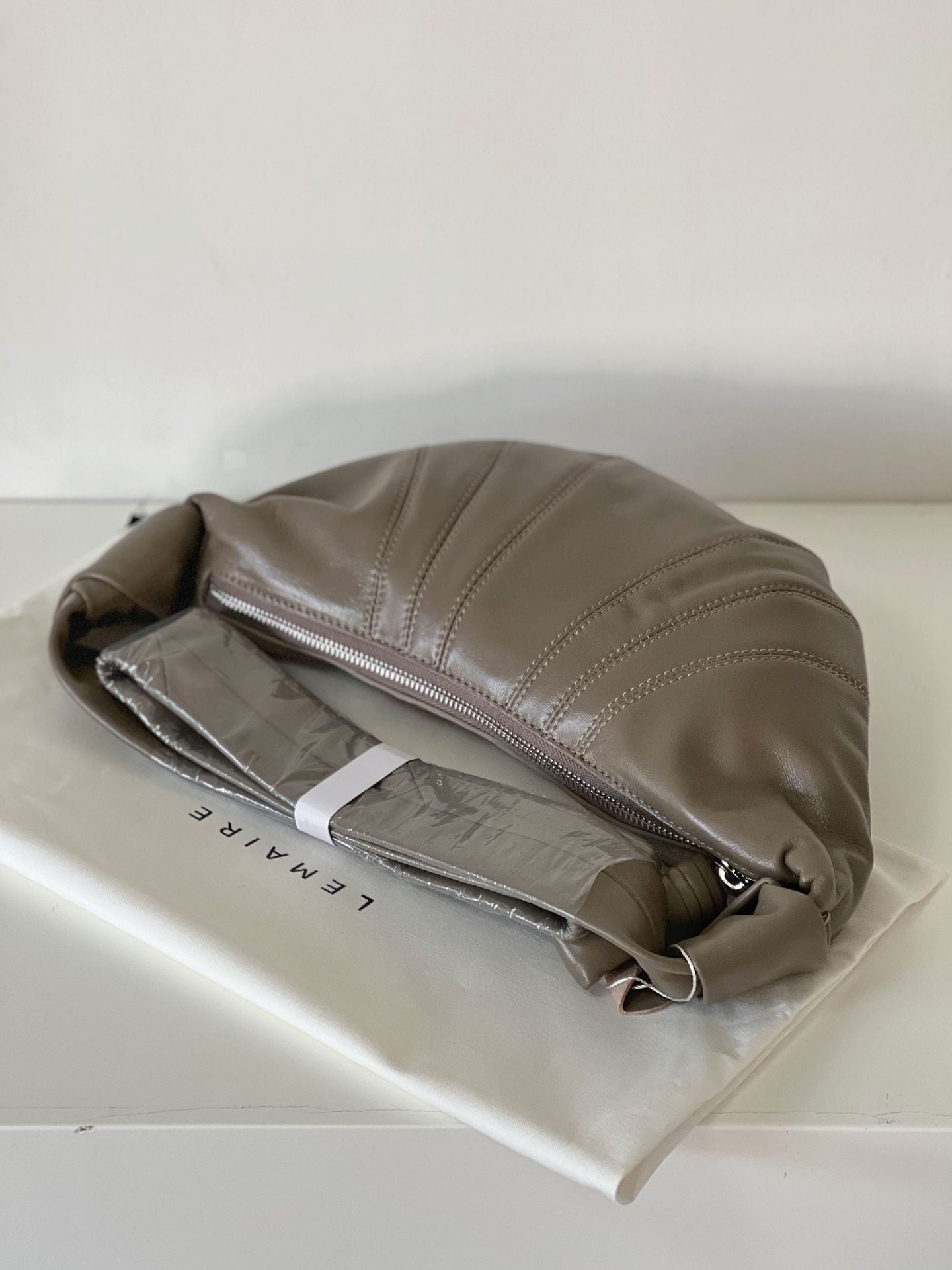 Croissant Soft Sheepskin Dumpling Genuine Leather Underarm Crossbody Bags