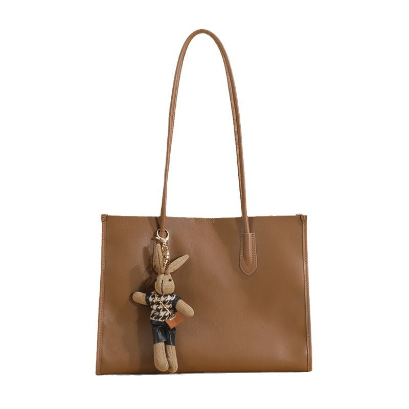 Women's Capacity Commuter Niche Cowhide Underarm High Sense Tote Bags