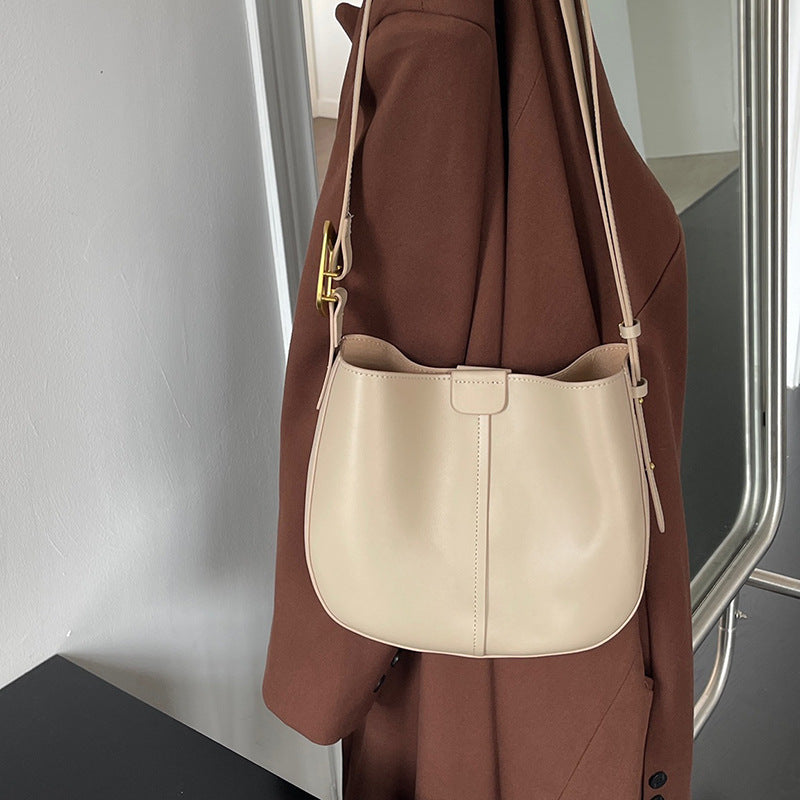 Women's Style Saddle Minority Fashion Genuine Leather Shoulder Bags