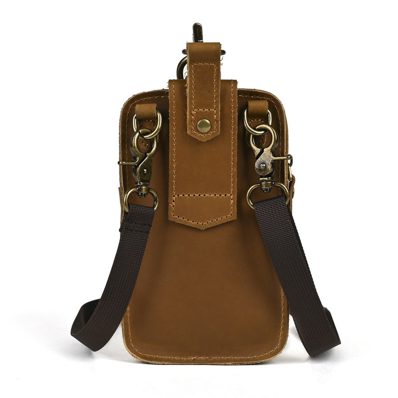 Men's Genuine Leather First Layer Cowhide Crazy Men's Messenger Bags