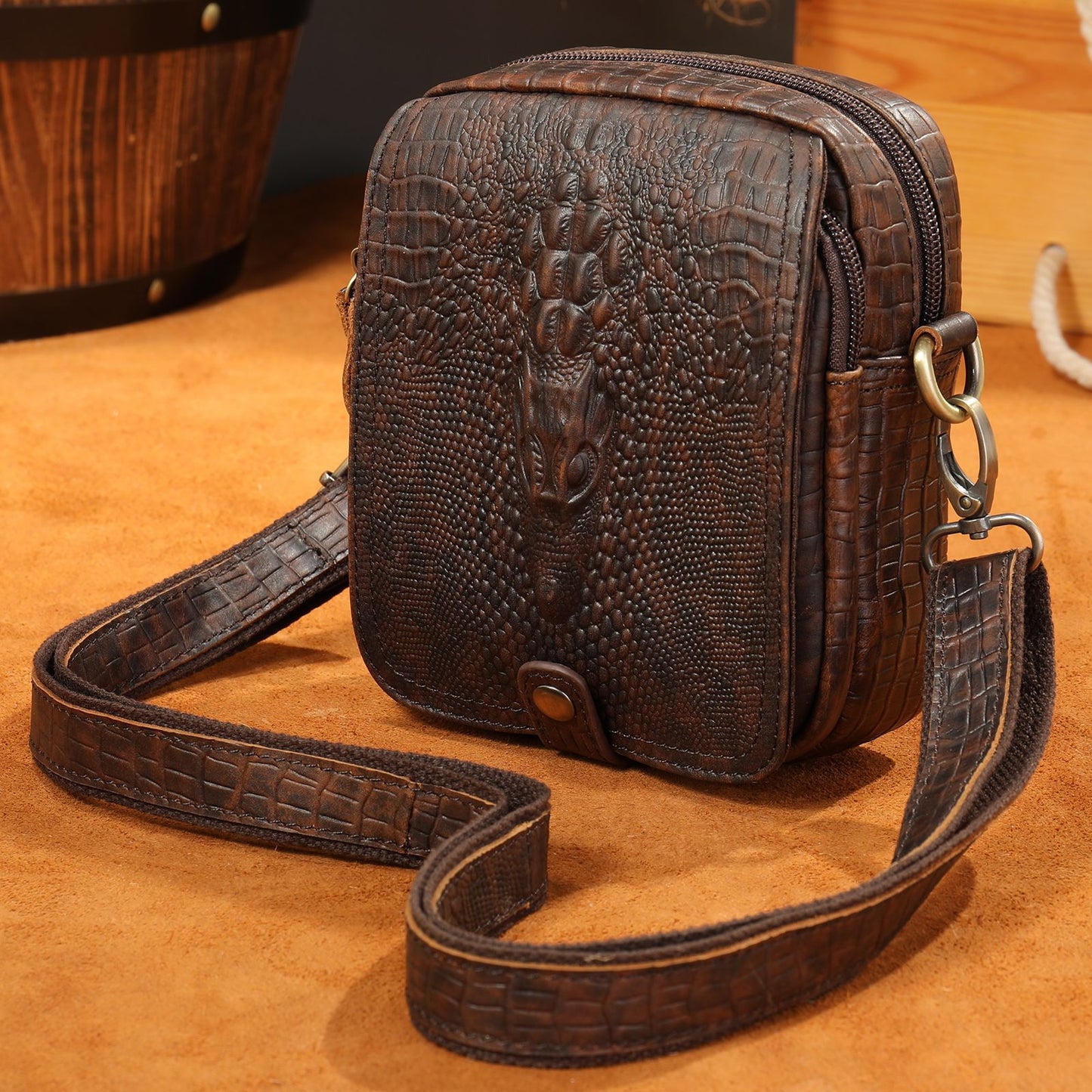 Men's Fashion Business First Layer Cowhide Personal Men's Shoulder Bags