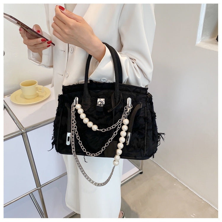 Retro Denim Portable Platinum Kelly Female Beggar Crossbody Bags