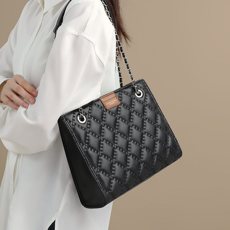 Women's Summer High Sense Genuine Leather Chain Shoulder Bags
