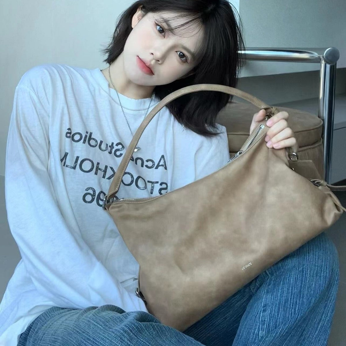Slouchy Popular Hobo Large Capacity Underarm Shoulder Bags