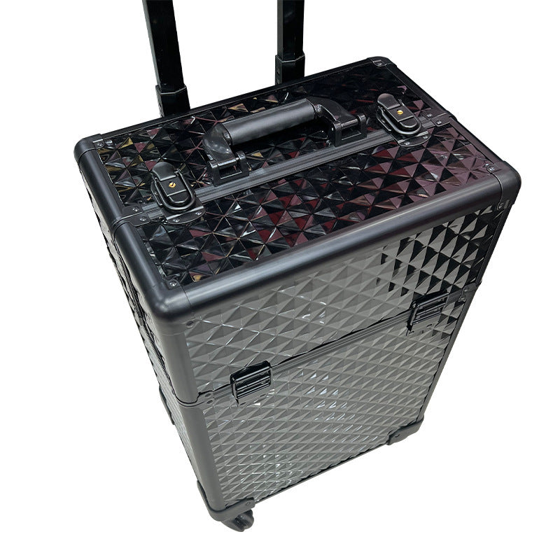 Large Capacity Water Cube Aluminum Alloy Cosmetic Cases