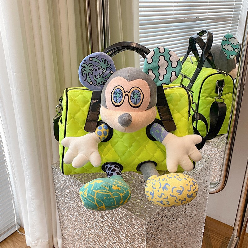 Women's Cartoon Doll Large Capacity Fashion Canvas Middle School Students' Schoolbags
