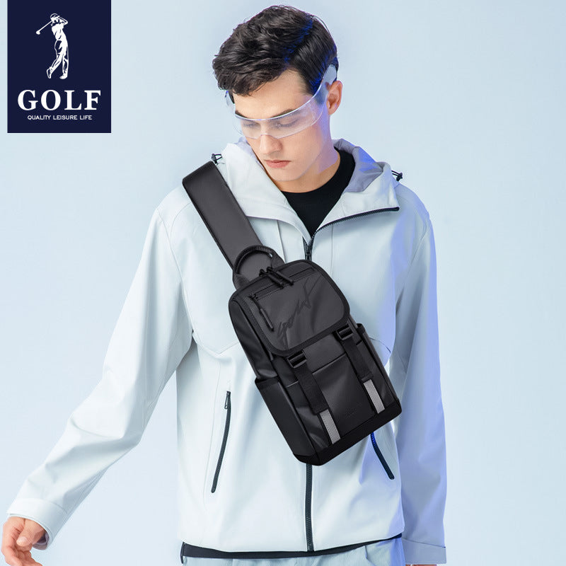 Men's Golf Lightweight One Water Repellent Riding Men's Chest Bags