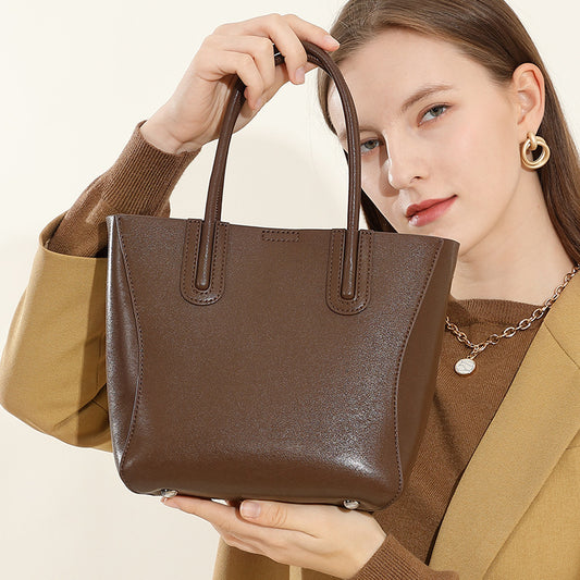 Women's Genuine Leather Simple Artistic Retro Vegetable Crossbody Bags