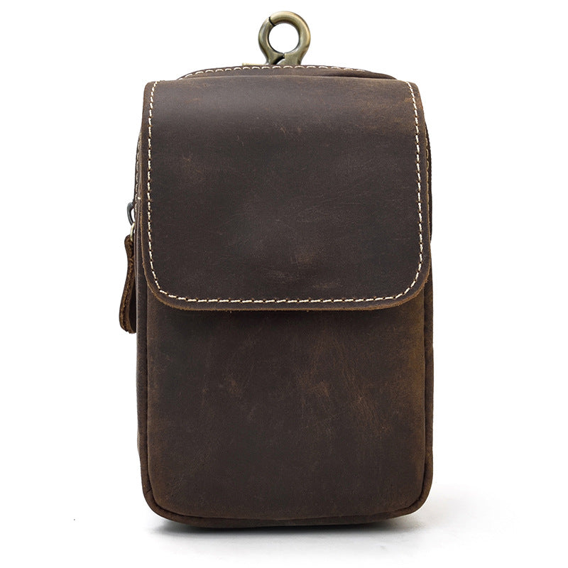 Men's Fashion Genuine Leather Leisure Multifunctional Wear Men's Waist Packs