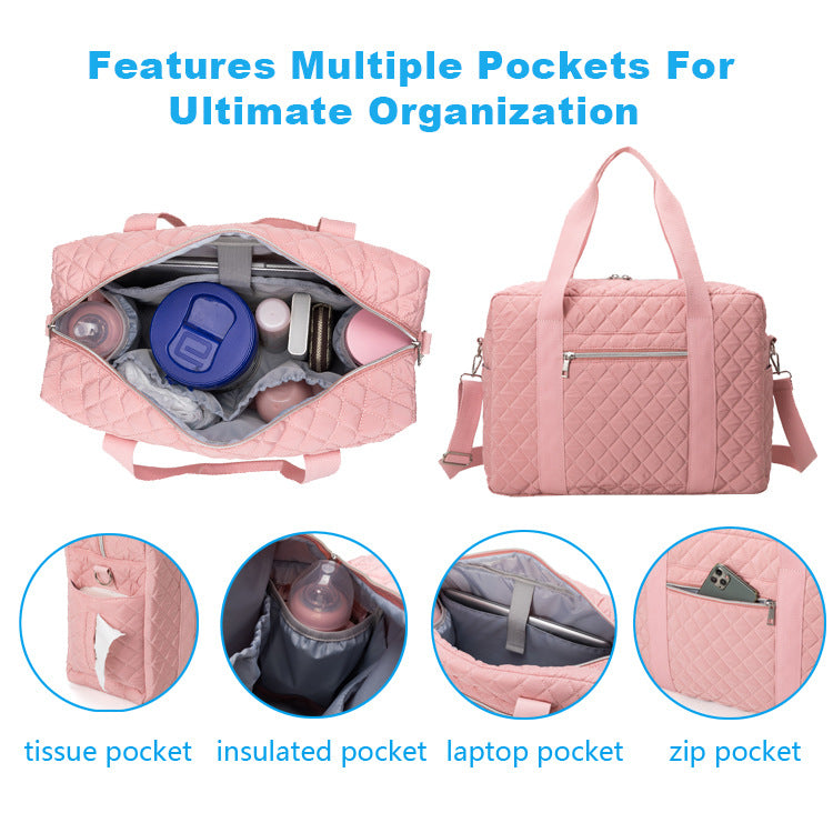 Embroidered Mummy Multifunctional Diaper Mother With Bags