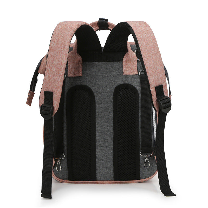 Nylon Fashion Folding Crib Simple Contrast Color Mom Bags