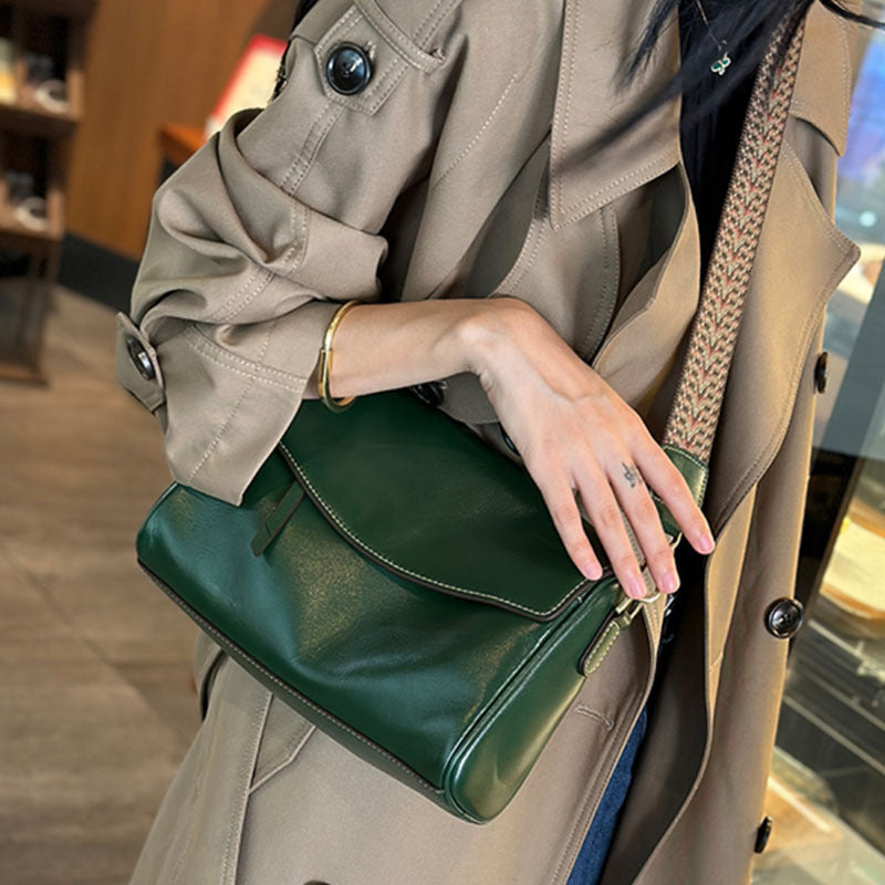 Women's Large Capacity Underarm First Layer Cowhide Shoulder Bags