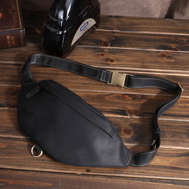 Men's First Layer Cowhide Mobile Crazy Horse Men's Waist Packs