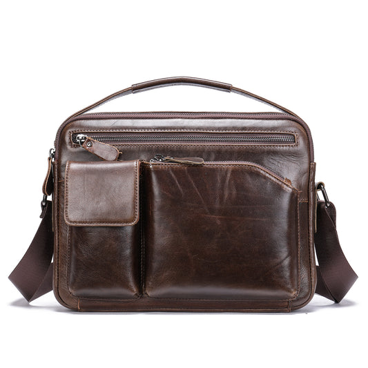 Men's High-grade Retro First Layer Cowhide Trendy Men's Messenger Bags