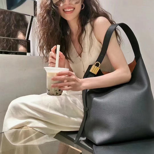 First Layer Cowhide Head Fashion Commuter Bucket Bags
