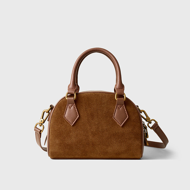 Women's Genuine Leather High-grade Boston Niche Retro Crossbody Bags