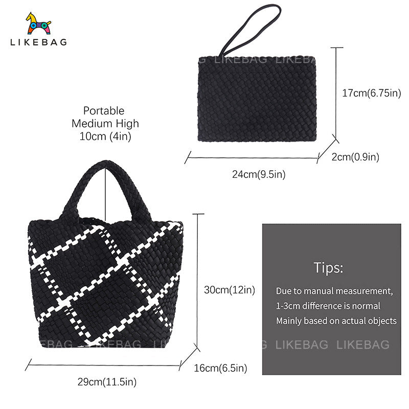 Diving Nylon Cloth Advanced Texture Contrast Shoulder Bags