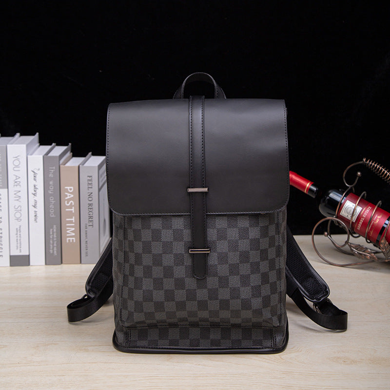 Men's Korean Style Leather Fashion Trendy Retro Backpacks