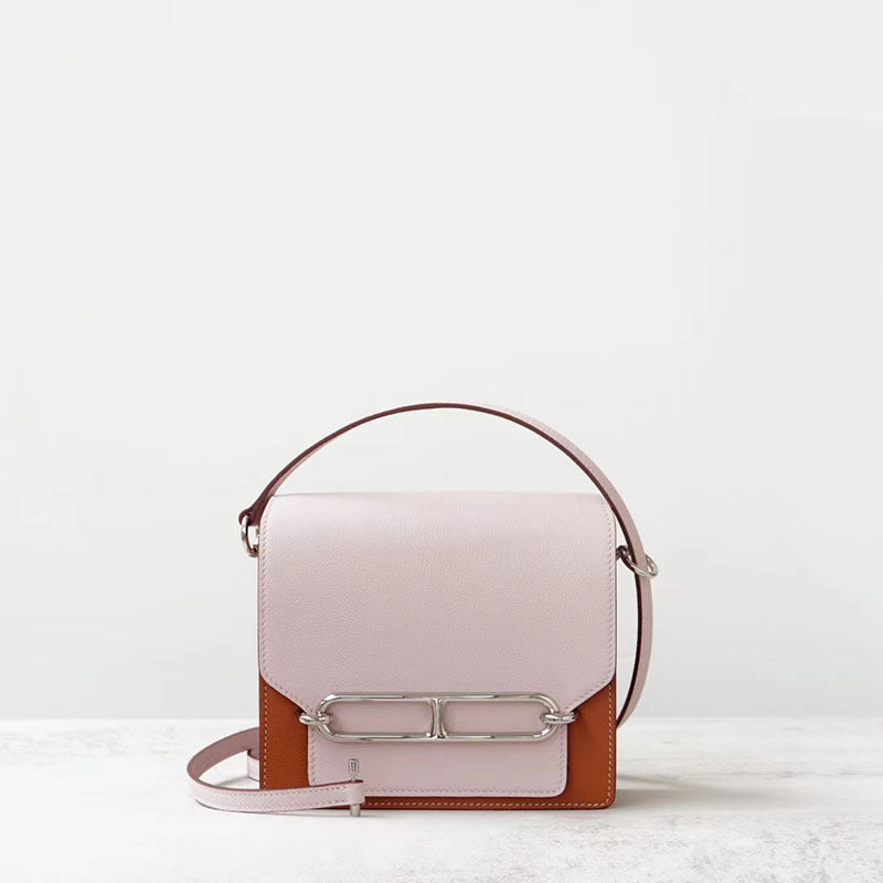 Women's Pig Nose Imported Cowhide Half Wax Shoulder Bags