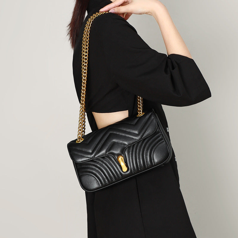 Women's Fashion Chain Light Luxury Underarm Genuine Shoulder Bags