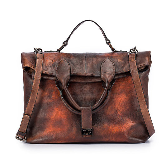 Cowhide Large Capacity Top Layer Leather Crossbody Bags