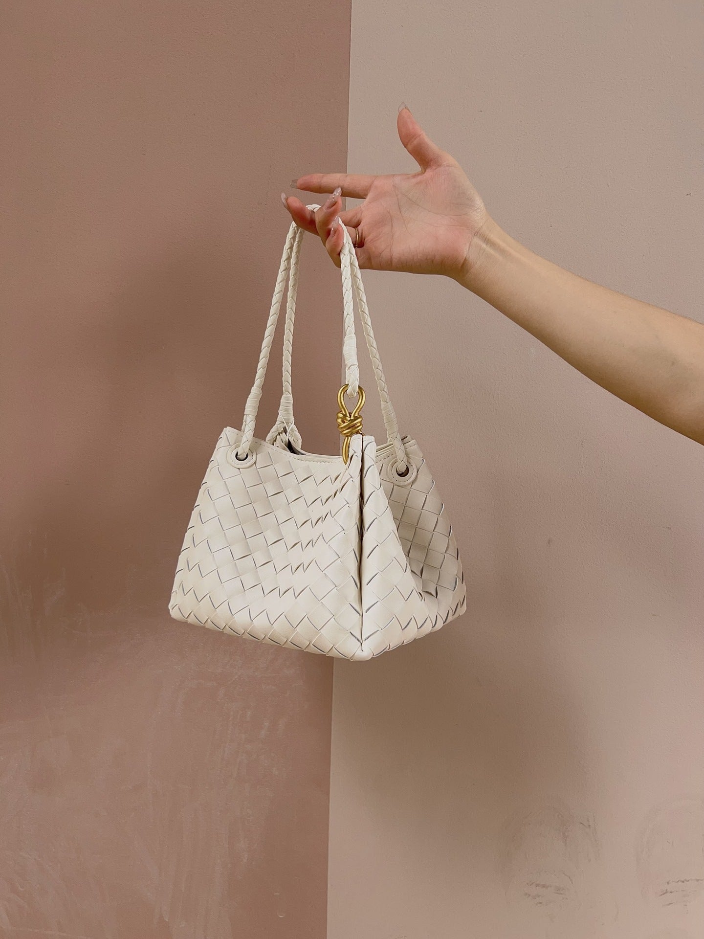Woven Parachute Shu Portable Vegetable Basket Shoulder Bags