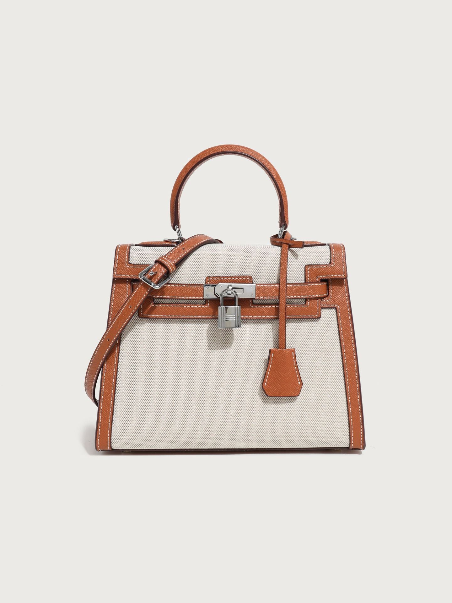 Women's Kelly Large Capacity Soft Leather Linen Handbags