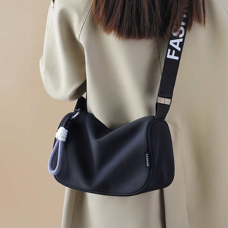 Women's Summer Simple Style Underarm Canvas Pillow Crossbody Bags