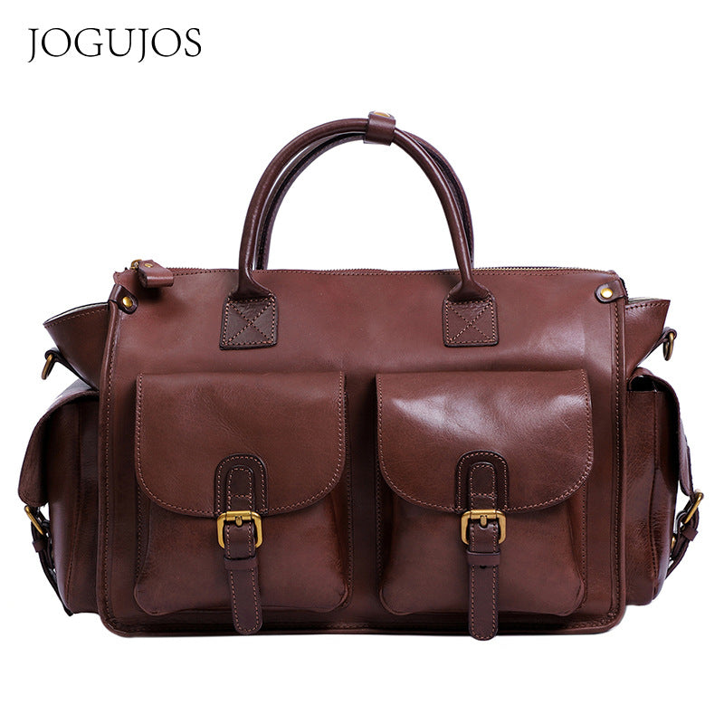 Durable Leather Large Capacity Business Workout Travel Bags