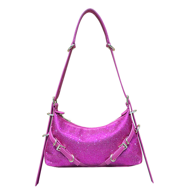 Women's Rhinestone Large Capacity High-grade Exquisite Underarm Shoulder Bags