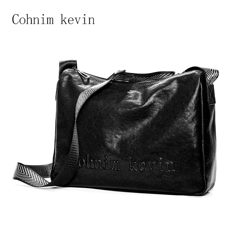 Men's Summer First Layer Cowhide Genuine Leather Men's Shoulder Bags