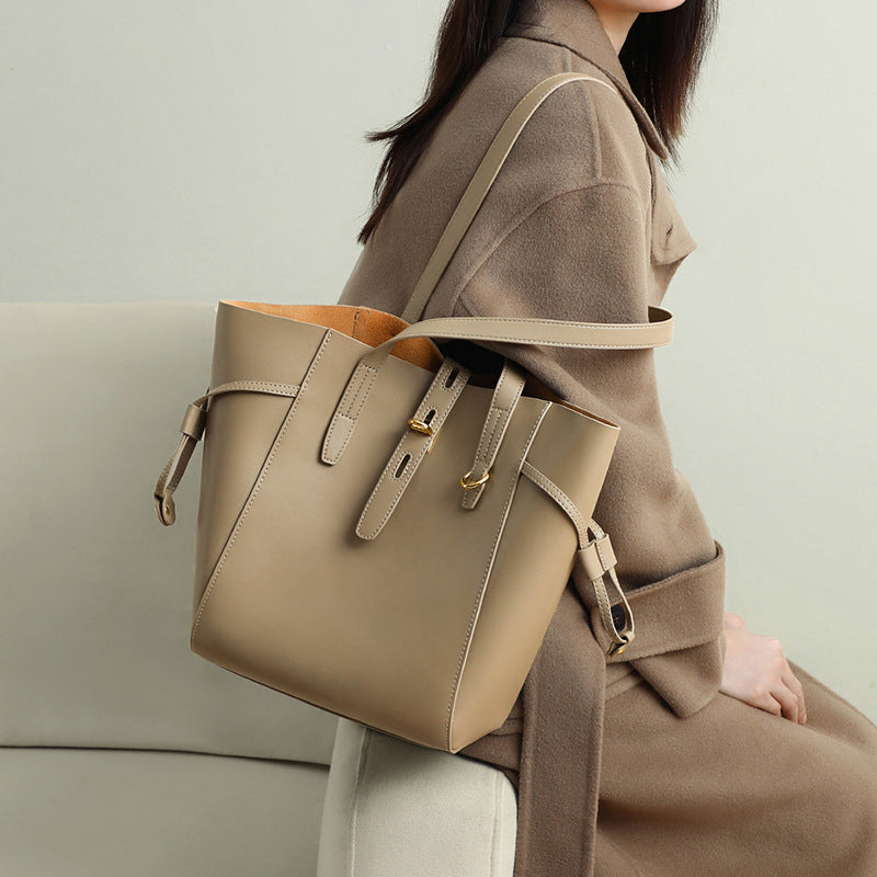 Women's Genuine Leather Large Capacity Versatile Fashion Tote Bags