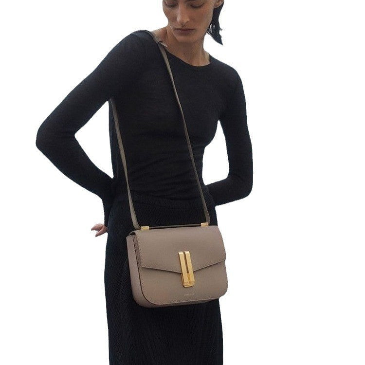 Niche Genuine Leather Light Luxury Bean Shoulder Bags