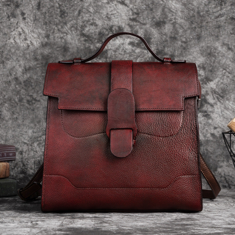 Women's Cowhide Vintage Chinese Fashion Genuine Leather Shoulder Bags